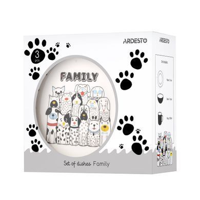 ARDESTO Set of dishes Family, 3pcs, new bone china AR3457DS фото