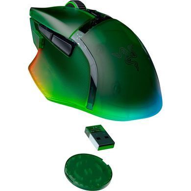 Razer Мышь Basilisk V3 Pro 35K, RGB, USB-A/WL/BT, Phantom Green Ed. RZ01-05240300-R3G1 фото