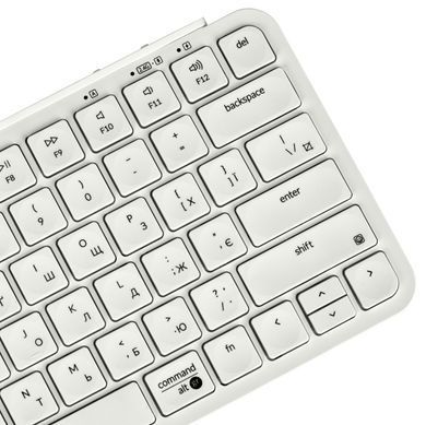 Keychron Клавиатура мембраная B1 Pro, USB/WL/BT, ivory white B1P-K8-UA фото