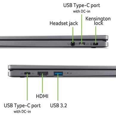 Acer Ноутбук Chromebook Plus CB514-3H 14" WUXGA IPS, AMD R3-7320C, 8GB, F512GB, UMA, ChromeOS, серый NX.KP4EU.001 фото
