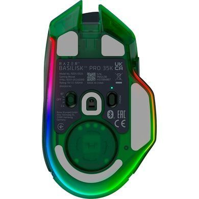 Razer Мышь Basilisk V3 Pro 35K, RGB, USB-A/WL/BT, Phantom Green Ed. RZ01-05240300-R3G1 фото