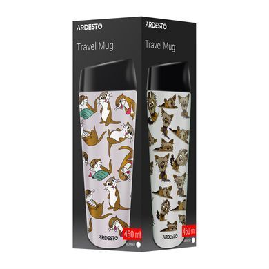 ARDESTO Термокухоль Coffee Time Otter 450мл, нержавіюча сталь, бежевий AR2645OT фото