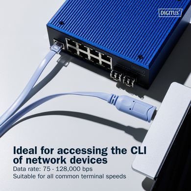 Digitus Адаптер USB 2.0 > RJ45 (M/M), FT232RNL, 1.8m DA-70173 фото