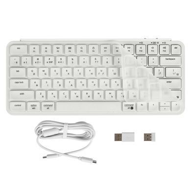 Keychron Клавиатура мембраная B1 Pro, USB/WL/BT, ivory white B1P-K8-UA фото