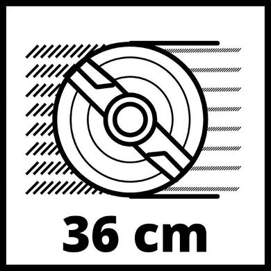 Газонокосилка Einhell GC-EM 1500/36, 1500Вт, 36 см, 38 л, 25-65 мм 3400156 фото