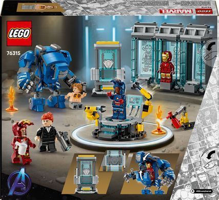 LEGO Конструктор Super Heroes Лаборатория Железного Человека: зал брони 76315 фото