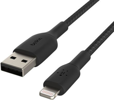Belkin Кабель USB-A - Lightning, BRAIDED, 2m, black CAA002BT2MBK фото