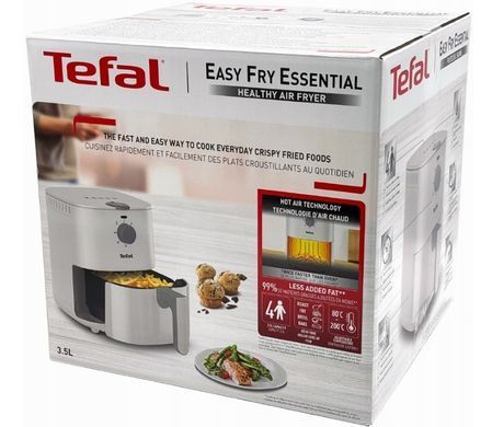 Tefal Мультипечь Easy Fry Essential, 1430Вт, чаша-3.5л, механическое управл., пластик, белый EY130A10 фото