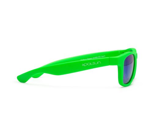 Детские солнцезащитные очки Koolsun неоново-зеленые серии Wave (Размер: 3+) KS-WANG003 фото