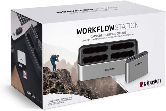 Кардридер Kingston Workflow Station Dock USB 3.2 Gen2 USB-A/C Hub WFS-U фото