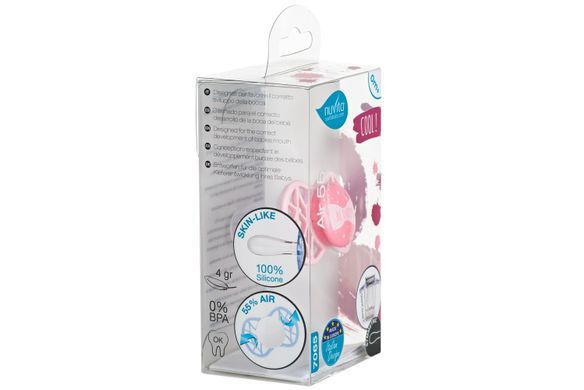 Пустушка Nuvita 7065 Air55 Cool симетрична 0m+ "BE HAPPY" кольору "рожевий кварц" NV7065RQ фото