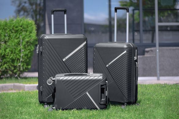 Набор пластиковых чемоданов 2E, SIGMA,(L+M+S), 4 колеса, графит 2E-SPPS-SET3-GR фото
