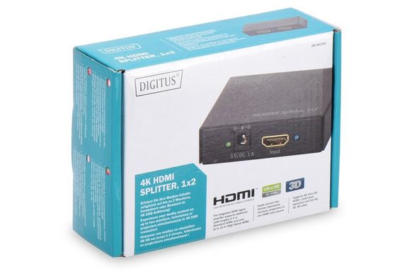 Подовжувач DIGITUS 4K HDMI Splitter,2-port DS-46304 фото