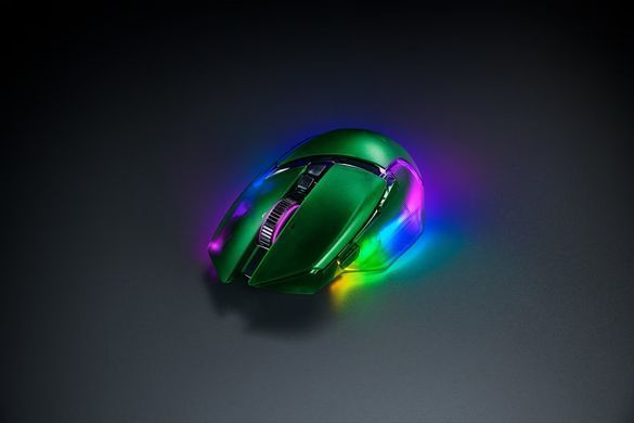 Razer Мышь Basilisk V3 Pro 35K, RGB, USB-A/WL/BT, Phantom Green Ed. RZ01-05240300-R3G1 фото
