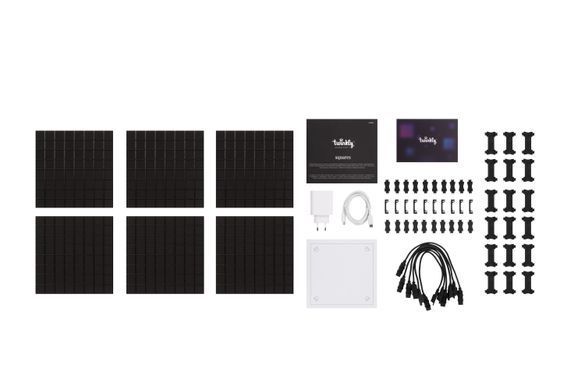 Twinkly Панель Smart LED Twinkly Squares 1+5 RGB, Gen II, IP20, 16x16см, кабель білий TWQ064STW-07-BEU фото