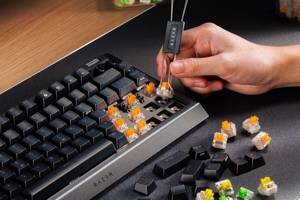 Razer Клавиатура BlackWidow V4 75% RGB 83key Mechanical Tactile Switch GEN-3 USB EN, чёрный RZ03-05000100-R3M1 фото