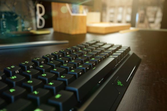 Razer Клавиатура игровая BlackWidow V3 Mini HyperSpeed Green Switch WL/BT/USB RU RGB, Black RZ03-03891600-R3R1 фото