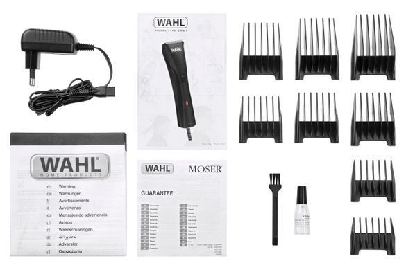 Moser Машинка для стрижки WAHL Hybrid Clipper, от сети, вибрационный мотор, насадок-8, сталь, черный 09699-1016 фото