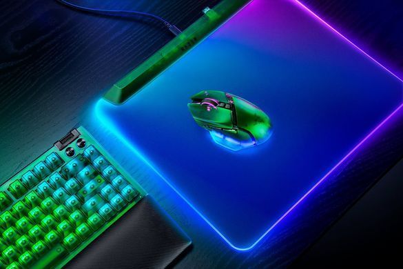 Razer Мышь Basilisk V3 Pro 35K, RGB, USB-A/WL/BT, Phantom Green Ed. RZ01-05240300-R3G1 фото