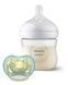 AVENT Philips Avent SCD837/10 Natural Natural Flow Bottle 125 ml + Ulta Air Pacifier 0-6m Set 1 - магазин Coolbaba Toys