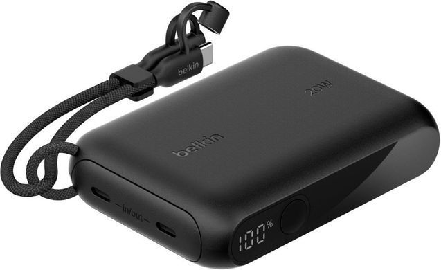 Belkin Аккумулятор портативный литий-ионный Power Bank 10000мА&middot;ч, 20Вт, с дисплеем, черный BPB027HQBK фото