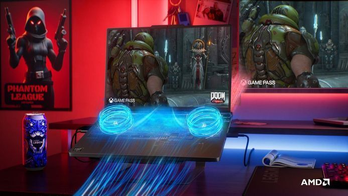 Lenovo Ноутбук Legion Pro 5-16ADR10 16" WQXGA IPS AG, AMD R9-8940HX, 32GB, F1TB, NVD5060-8, DOS, черный 83LT008GRA фото