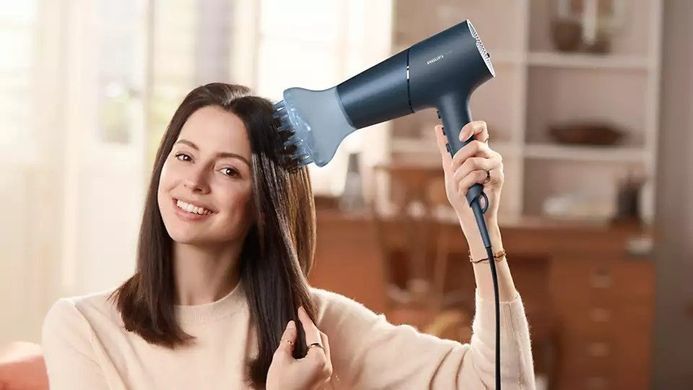 Philips Фен 5000 Series, 2300Вт, 3 режими, дифузор, іоніз-я, хол. обдув, темно-синій BHD512/00 фото