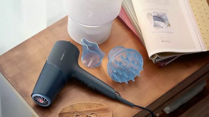 Philips Фен 5000 Series, 2300Вт, 3 режими, дифузор, іоніз-я, хол. обдув, темно-синій BHD512/00 фото
