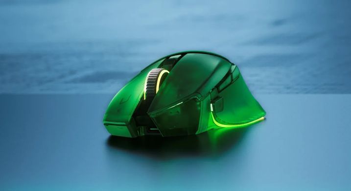 Razer Мышь Basilisk V3 Pro 35K, RGB, USB-A/WL/BT, Phantom Green Ed. RZ01-05240300-R3G1 фото