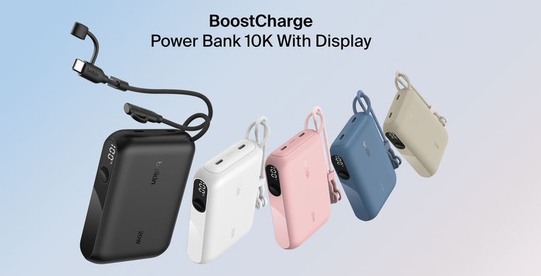 Belkin Аккумулятор портативный литий-ионный Power Bank 10000мА&middot;ч, 20Вт, с дисплеем, черный BPB027HQBK фото