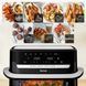 Tefal Мультипіч Tefal Dual Easy Fry Flex, 2700Вт, чаша-5.5+3.5л, сенсорне керув., з віконцем, 2 чаши, гриль, пластик, чорний 8 - магазин Coolbaba Toys