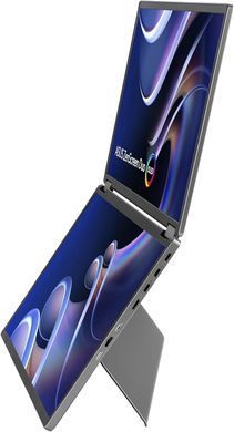 ASUS Монітор портативний Asus 2x14" ZenScreen DUO MQ149CD mHDMI, 2xUSB-C, OLED, 1920x1200, 16:10, DCI-P3 100%, HDR400, Cover 90LM0AKV-B01N70 фото