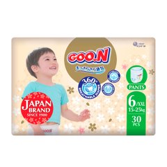 Трусики-підгузки GOO.N Premium Soft для дітей 15-25 кг (розмір 6(2XL), унісекс, 30 шт) F1010101-159 фото
