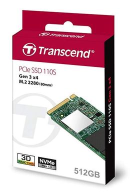 Накопичувач SSD Transcend M.2 512GB PCIe 3.0 MTE110 TS512GMTE110S фото