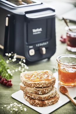 Tefal Тостер Includeo 850Вт, розморожування, щипці, термопластик, чорний