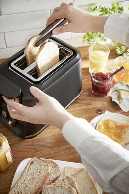 Tefal Тостер Includeo 850Вт, розморожування, щипці, термопластик, чорний