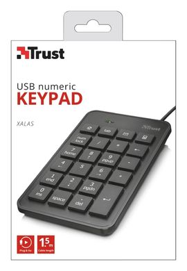 Клавіатура числова Trust Xalas USB Numeric Keypad BLACK 22221_TRUST фото