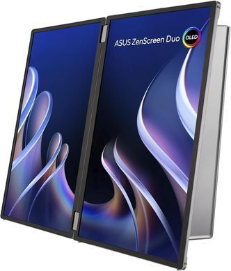 ASUS Монітор портативний Asus 2x14" ZenScreen DUO MQ149CD mHDMI, 2xUSB-C, OLED, 1920x1200, 16:10, DCI-P3 100%, HDR400, Cover 90LM0AKV-B01N70 фото