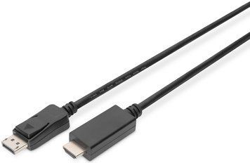 Digitus Кабель DisplayPort > HDMI (M/M), 2м, чорний AK-340303-020-S фото