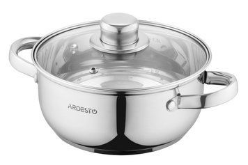 Каструля Ardesto Gemini Gourmet Aosta, скляна кришка, 1.8 л, нержавіюча сталь AR1918BC фото
