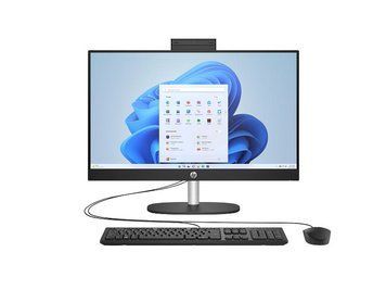HP Комп'ютер персональний моноблок HP All-in-One 23.8" FHD IPS AG, Intel U5-125U, 16GB, F512GB, UMA, WiFi, кл+м, DOS, чорний AE0P6EA фото