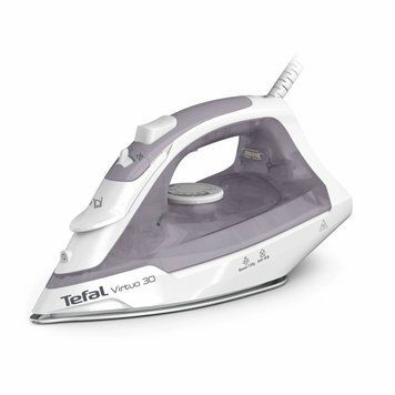 Tefal Tefal iron Virtuo, 2000W, 240ml, steam boost -120g, constant steam - 27g, ceramic soleplate, white and violet FV2C43E0 фото