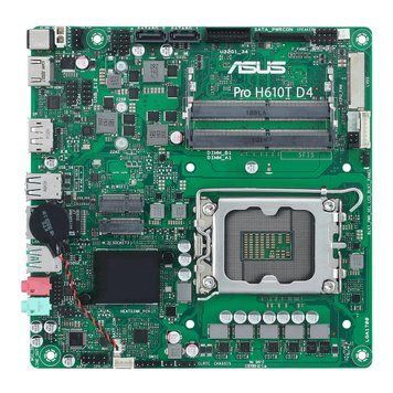 ASUS Motherboard PRO H610T-CSM s1700 H610 2xDDR5 M.2 HDMI DP LVDS Thin mITX 90MB1G60-M0EAYC фото