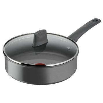 Tefal Сотейник з кришкою Renewal, 24см, алюміній, бакеліт, скло, чірий C4263243 фото