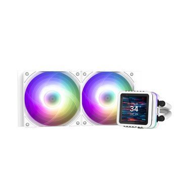 Zalman Система рідинного оxолодження Alpha 2DS A24 ARGB, LGA1851, 1700, 1200, 115x, AM5, AM4, TDP 320W, білий ALPHA2DSA24WHITE фото