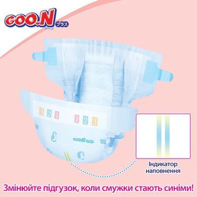 Подгузники GOO.N Plus для детей 6-11 кг (размер М, на липучках, унисекс, 52 шт) 21001497 фото