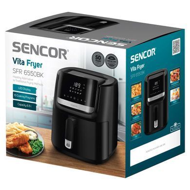 Sencor Мультипіч Sencor Vita, 1600Вт, чаша-6.5л, сенсорне керув., 8 програм, метал/пластик, чорний SFR6550BK фото
