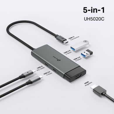 TP-Link Хаб USB TP-LINK UH5020C USB-C > 2xUSB3.0/1xUSB-C/1xHDMI/1xPD 100Wh UH5020C фото