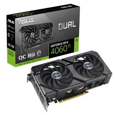 ASUS Видеокарта GeForce RTX 4060 Ti 8GB GDDR6 DUAL OC EVO DUAL-RTX4060TI-O8G-EVO 90YV0J49-M0NA00 фото