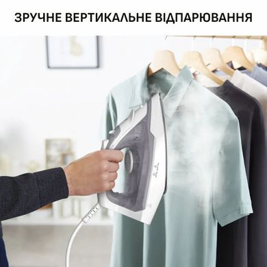 Tefal Праска Tefal Virtuo 30, 2000Вт, 240мл, паровий удар -120гр, постійна пара - 27гр, керам. підошва, сіро-фіолетовий FV2C43E0 фото